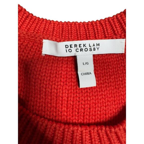 Derek Lam 10 Crosby Red Fringe Detail Sweater Vest Size Large - Picture 3 of 6